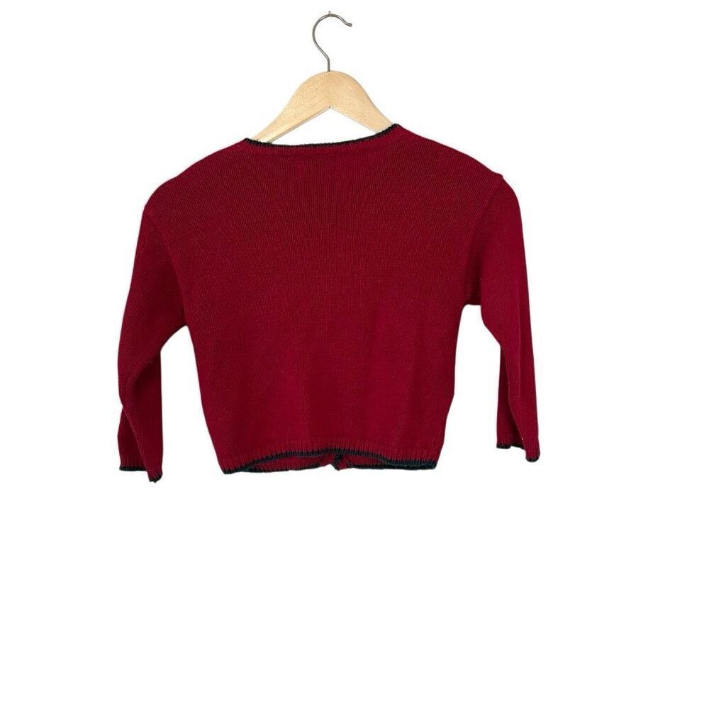 Vintage 90’s Christmas Santa Christmas sweater Belle pointe kids 5/6 - Picture 3 of 4